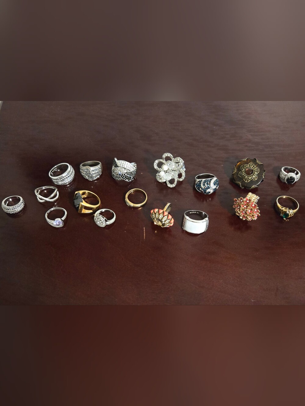 Assorted Women's Fashion Rings - Mixed Metal and Stone Styles